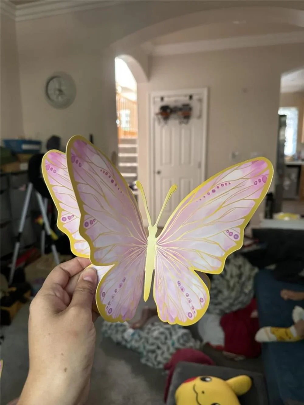 Giant 3D Metallic Gold Butterfly Wall Decor, 10